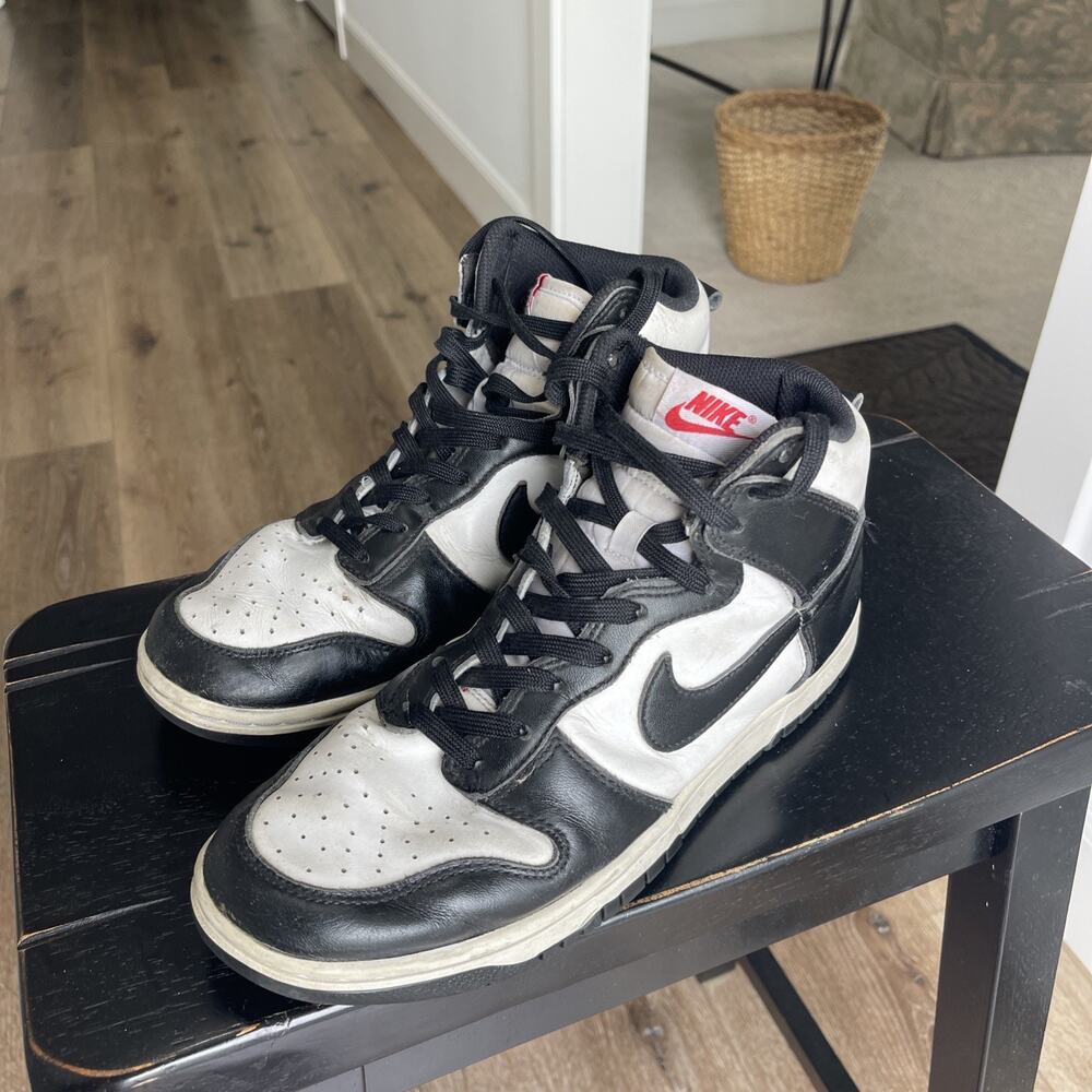 Nike Dunk High Panda White Black Lace Up Sneakers DD1869-103 Womens Size 9.5 - Picture 2 of 13
